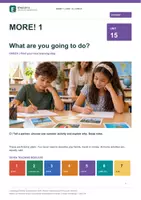 Vorschau - Unterrichtsreihen - MORE! 1 Unit 15 (LP 2023) • ENGLIVA CHECK: What are you going to do? – Formativer Lernstandscheck - Deckblatt