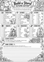Vorschau - Arbeitsblätter - Build a story - autumn - worksheet freebie - Seite 1