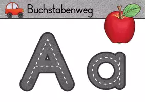 Vorschau - Fördermaterial/Inklusion - Buchstabeneinführung: Buchstabenweg Autorennen - Seite 1