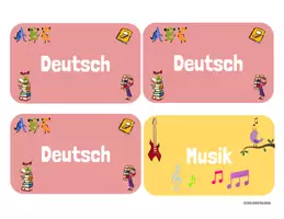 Vorschau - Präsentationen/Tafelbilder - Fächerschilder für die Grundschule - Seite 1