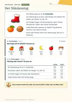 Vorschau - Arbeitsblätter - Nikolaus Klasse 1 und 2 kostenlos: Bildergeschichte und Rechnen (Probe) - Seite 3