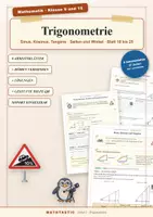 Vorschau - Arbeitsblätter - Trigonometrie Klasse 9 und 10 – Sinus, Kosinus und Tangens - Deckblatt