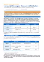 Vorschau - Arbeitsblätter - Terme & Gleichungen – Platzhalter & Lösen - Seite 1