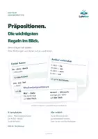 Vorschau - Fördermaterial/Inklusion - Präpositionen – Lernplakate zu den wichtigsten Regeln | DaZ - Deckblatt