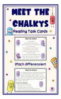 Vorschau - Arbeitsblätter - The Chalkys - Reading Task Cards - Seite 1