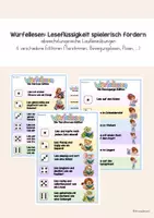 Vorschau - Bildkarten - Würfellesen - verschiedene Varianten I Lesezeit I Lautlesen fördern - Deckblatt