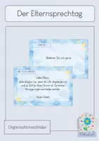 Vorschau - Anderer Materialtyp - Der Elternsprechtag - Organisationsschilder - Deckblatt