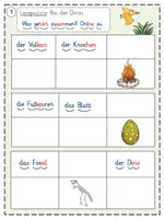 Vorschau - Arbeitsblätter - Lesepuzzle in Silbenschrift (Klettmappe) - Seite 1