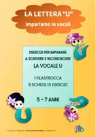 anteprima - Esercizi - LA VOCALE U: FILASTROCCA E 8 SCHEDE DI ESERCIZI - Pagina 1