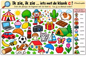 Voorbeeld - I Spy zoekplaten ik zie woorden die beginnen medeklinkers - Pagina 1