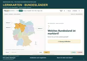 Vorschau - Arbeitsblätter - 🗺️Politische Geographie Deutschlands – Smartboard-Tool | Lernkarten, Quiz, 6 Spiele & Druckgenerator | Klasse 5–6 - Seite 3
