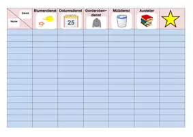 Vorschau - Poster - Unsere Klassendienste - Deckblatt