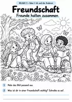 Vorschau - Mal- und Bastelvorlagen - RELIGIO 5 | Ich und die Anderen – 10 Ausmalbilder mit Aufgaben - Seite 3