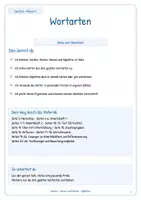 Vorschau - Arbeitsblätter - Wortarten Klasse 4 mit Lösungen, Test und Differenzierung - Seite 1