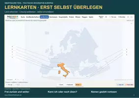 Vorschau - Arbeitsblätter - 🌍 Politische Geographie Europas – Smartboard-Tool mit Ländern, Hauptstädten, Flaggen und Druckgenerator 🖨️ - Seite 2