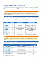 Vorschau - Arbeitsblätter - Einheiten umrechnen – Längen & Gewichte - Seite 1