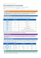 Vorschau - Arbeitsblätter - Zeitspannen berechnen – Uhrzeit & Kalender - Seite 1