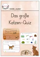 Vorschau - Arbeitsblätter - Katzen-Quiz - Deckblatt