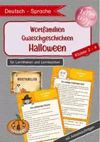 Vorschau - Arbeitsblätter - HALLOWEEN Wortfamilien in Quatschgeschichten - Deckblatt