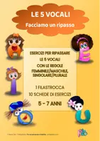 anteprima - Esercizi - LE 5 VOCALI: FILASTROCCA E 10 SCHEDE DI RIPASSO - Pagina 1