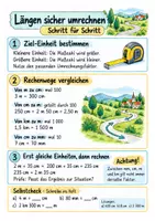 Vorschau - Merkblätter - Längeneinheiten umrechnen: Millimeter, Zentimeter, Meter und Kilometer | Mathematik | Klasse 2–5 - Seite 2