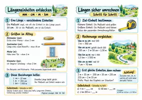 Vorschau - Merkblätter - Längeneinheiten umrechnen: Millimeter, Zentimeter, Meter und Kilometer | Mathematik | Klasse 2–5 - Seite 3