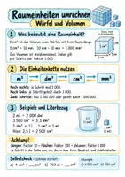 Vorschau - Merkblätter - Flächen- und Raumeinheiten - Quadrate, Würfel und Einheiten umrechnen | Mathematik | Klasse 5–7 - Seite 2
