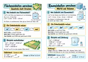 Vorschau - Merkblätter - Flächen- und Raumeinheiten - Quadrate, Würfel und Einheiten umrechnen | Mathematik | Klasse 5–7 - Seite 3