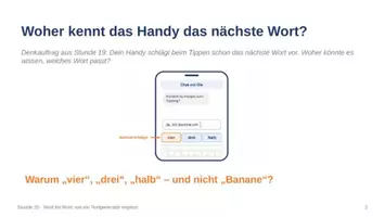 Vorschau - Stundenentwürfe - Informatik & Medienbildung Klasse 8 (neuer Bildungsplan) – Baustein C: Wie Sprachmodelle arbeiten | 6 komplette Stunden - Seite 1