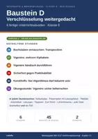 Vorschau - Stundenentwürfe - Informatik & Medienbildung Klasse 8 (neuer Bildungsplan) – Baustein D: Verschlüsselung weitergedacht | 6 komplette Stunden - Deckblatt