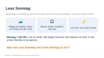 Vorschau - Stundenentwürfe - Informatik & Medienbildung Klasse 8 (neuer Bildungsplan) – Baustein E: Digitales Wohlbefinden | 4 komplette Stunden - Seite 1