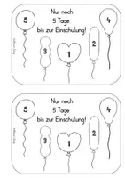Vorschau - Arbeitsblätter - Heft als Countdown bis zum Schulstart - Seite 1