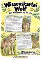 Vorschau - Mal- und Bastelvorlagen - Wolf MEGABUNDLE - Wissenskartei, Lückentext, Steckbrief, Suchsel, POP Art Malvorlagen, Quizkarten - Seite 1