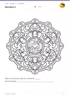 Vorschau - Mal- und Bastelvorlagen - Halloween Mandala: 12 Ausmalbilder in 3 Stufen | Kunst Klasse 1–4 - Seite 3