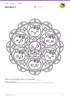 Vorschau - Mal- und Bastelvorlagen - Herbst Mandala: 12 Ausmalbilder in 3 Stufen | Kunst Klasse 1–4 - Seite 3