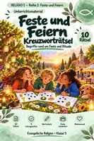 Vorschau - Arbeitsblätter - RELIGIO 5 | Feste und Feiern – 10 Kreuzworträtsel mit Lösungen - Deckblatt