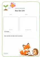 Vorschau - Arbeitsblätter - Mein Kita-Jahr mit Fuchs & Igel – Portfolio mit 47 Seiten - Seite 3