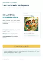 Vista previa - Hojas de trabajo - Notas en clave de sol: lectura y juegos 3º-4º - página 1