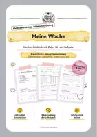 Vorschau - Arbeitsblätter - EINFACH CLASSROOM MANAGEMENT FREEBIE Wochenrückblick, Wochenplanung, Ziele der Woche - Deckblatt