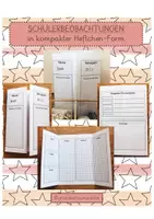 Vorschau - Lehrpläne/Lehrermaterial - SCHÜLERBEOBACHTUNGEN in Heftchen-Form - Deckblatt