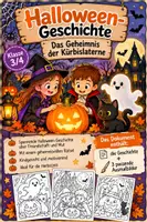 Vorschau - Mal- und Bastelvorlagen - Eine spannende Halloween-Geschichte zum Lesen + passende Halloween-Ausmalbilder - Deckblatt