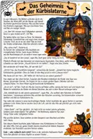 Vorschau - Mal- und Bastelvorlagen - Eine spannende Halloween-Geschichte zum Lesen + passende Halloween-Ausmalbilder - Seite 1