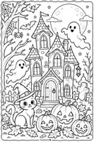 Vorschau - Mal- und Bastelvorlagen - Eine spannende Halloween-Geschichte zum Lesen + passende Halloween-Ausmalbilder - Seite 2