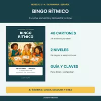 Vista previa - Juegos / Gamificación - Bingo rítmico 3º-4º: lectura y escucha en 2 niveles - Portada
