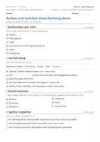 Vorschau - Arbeitsblätter - Informatik Grundlagen Klasse 5 Realschule – Arbeitsblätter - Seite 1