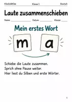 Vorschau - Arbeitsblätter - Erste Wörter lesen Arbeitsheft Klasse 1 - Deckblatt