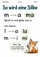 Vorschau - Arbeitsblätter - Erste Wörter lesen Arbeitsheft Klasse 1 - Seite 1