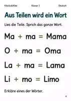 Vorschau - Arbeitsblätter - Erste Wörter lesen Arbeitsheft Klasse 1 - Seite 3