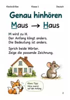 Vorschau - Arbeitsblätter - Laute unterscheiden Arbeitsheft Klasse 1 - Seite 1