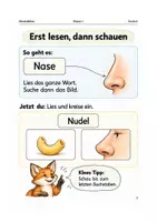 Vorschau - Arbeitsblätter - Wort und Bild Genau hinschauen – Arbeitsheft Klasse 1 - Seite 1